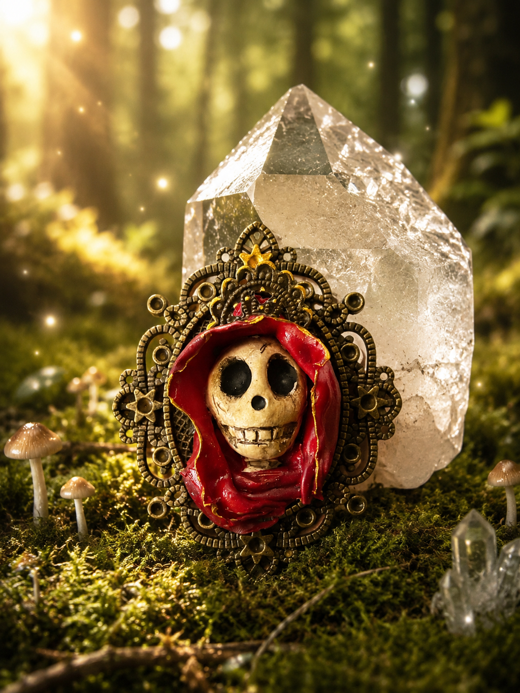 Colgante "Calavera Encantada Roja"